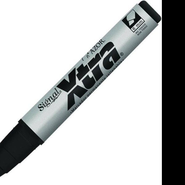 MARCADOR PERM. JUMBO PLAST. SIGNAL AZOR P.EX.GRUESO NGO. C.4